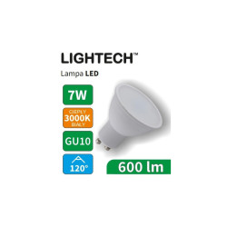 Żarówka LED 7W 600lm GU10 3K plastik 113475 Lightech