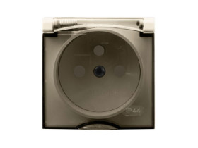 ARIA Pokrywa gniazda bryzgoszczelnego wieczko przezroczyste ecru PGPH-1UZ/27/d OSPEL