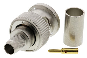 Złącze koncentryczne Montaż na kablu Męski 75Ω typ złącza Złącze BNC 4GHz, zaciskane typ kabla RG62 A/U