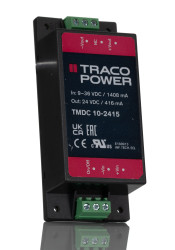 Przetwornica DC-DC, 10W, Uwe 9→ 36 V DC, Uwy 24V dc, Iwy 416mA, TRACOPOWER