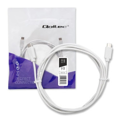 Qoltec Kabel USB 2.0 typ C męski USB 2.0 typ C męski 2m Biały