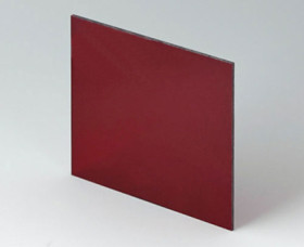Front plate, acrylic glass, (W x H) 90.6 x 90.6 mm, red/transparent, B6134341