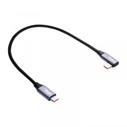 Kabel USB Akyga AK-USB-53 USB type C (m) / USB type C (m) kątowy ver. 2.0 60W 0.3m