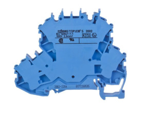 Złączka szynowa 2-pietrowa 2,5mm2 N/N niebieska 2002-2204 TOPJOBS