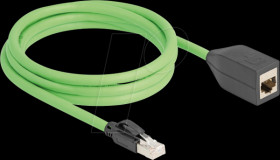 80881 Cat.6a extension cable, SF/UTP, 2 m, green
