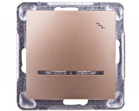 IMPRESJA Łącznik schodowy z podświetleniem złoty metalik ŁP-3YS/m/28