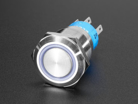 Adafruit Rugged Metal On/Off Switch - 19mm 6V RGB On/Off