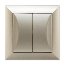 OPAL Wyłącznik łącznik żaluzjowy zwierny satyna WP-10Z Op PI