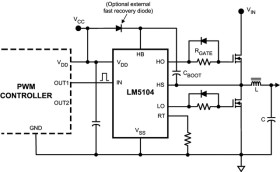 2-A, 100-V half bridge gate driver with 8-V UVLO and adaptive delay