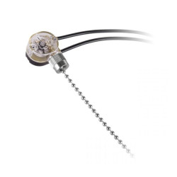 PRZEŁĄCZNIK WŁĄCZNIK ŁAŃCUSZKOWY 3A 250V Z PRZEWODEM SREBRNY