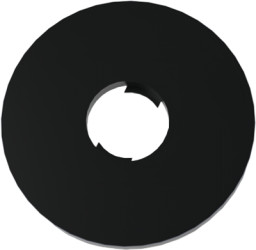 Washer, M6, H 2 mm, outer Ø 18 mm, PVC, 003.16.060