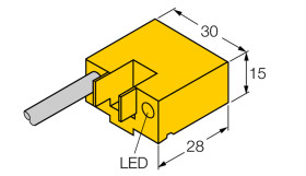 Czujnik zbliżeniowy Indukcyjny Turck Niewpuszczany 10 → 30 V DC długość 30mm w obudowie prostokątnej
