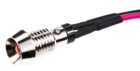 Lampka kontrolna do montażu panelowego 2.8V, czerwona 6mm LED Wyprowadzenia Marl