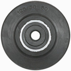 Kółko do wózka, Lite, Guma, Czarny, Srebrny, obc.: 220kg, śred.: 125mm, szer.: 50mm