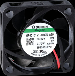 MF40101VX-1000U-G99 Fan, 12 VDC, 40x40x10mm, ME/MB/EE/EB series