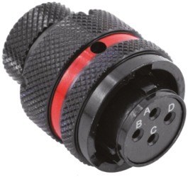 Złącze wielostykowe przemysłowe 4-pinowe Montaż na kablu Wtyczka Souriau Sunbank by Eaton