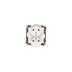 Gniazdo podwójne z uziemieniem TGZ2MCZ.01/111 biały mat Simon 55 Kontakt-Simon