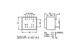 Alphabet Components Ingegoten Transformator 5VA 24V Output