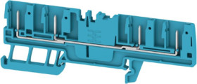 Terminal block, push-in connection, 1.5 mm², 4 pole, 17.5 A, 6 kV, blue, 2898130000