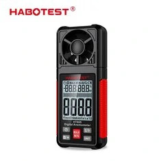HABOTEST HT605 Cyfrowy Anemometr Przenośny Miernik Prędkości Wiatru Windmeter Wyświetlacz LCD Podświetlenie Temperatura Wilgotno