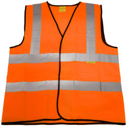 Worksafe 9812M Hi-Vis Orange Waistcoat (Site and Road Use) - Medium