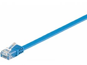 Kabel płaski Patchcord CAT 6 U/UTP RJ45/RJ45 0,5m niebieski