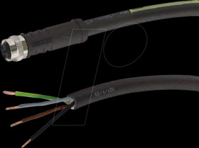 200100-15 2.5-m cable, M12 socket S coded, open ends