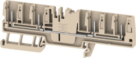 Terminal block, push-in connection, 2.5 mm², 4 pole, 24 A, 8 kV, dark beige, 2898150000