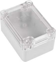 ABS enclosure, (L x W x H) 70 x 50 x 36.75 mm, transparent/light gray, IP65, 4U63070504437