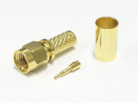 Wtyk SMA zaciskany na przewód H155 Au