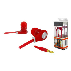 Słuchawki LTC52 Douszne, Jack 3,5mm, Czerwone