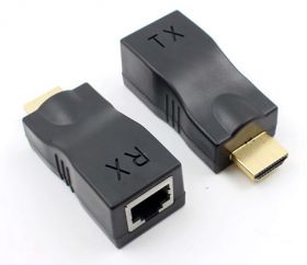 Przedłużacz HDMI (extender) po kablu LAN kat. 5e/6 pasywny 30m