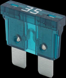 Automotive flat fuse, 35 A, 32 V, dark green, (L x W x H) 19.2 x 5.2 x 19.2 mm, F1535
