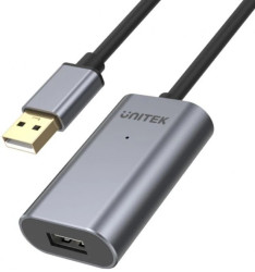Kabel przedłużacz aktywny USB 2.0 A (wt / gn) 5m ze wzmacniaczem USB Premium UNITEK Y-271