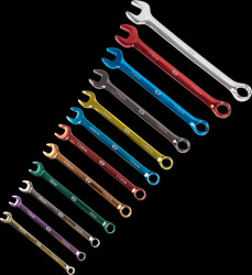 T4346M12ST Combination Spanners Set, colour coded, 12-pcs