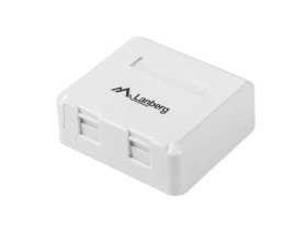 Puszka teleinformatyczna natynkowa KEYSTONE 2-PORT LANBERG