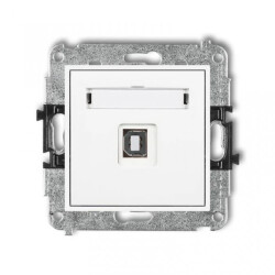 MINI Gniazdo pojedyncze USB-AB2.0 białe MGUSB-3