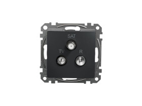 SEDNA DESIGN & ELEMENTS Gniazdo telewizyjne R/TV/SAT końcowe (4dB) czarny antracyt SDD114481 SCHNEIDER ELECTRIC