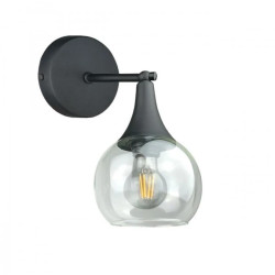 Kinkiet nowoczesny 1xE27 STAR CLEAR BLACK