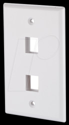 1309152402KE Keystone wall outlet US-style 2 port unequipped