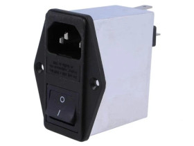 Złącze zasilające AC gniazdo męskie 10A 250VAC IEC 60320 4304.4045