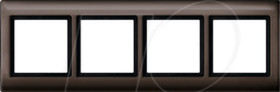 400415 Aqua design frame - 4-gang, dark brazil