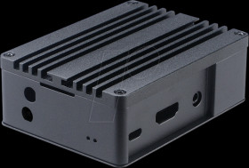A-RA05-M1B Housing for Raspberry Pi 3B / 3B+, aluminum, black