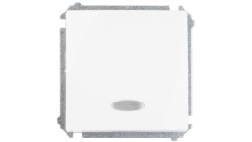 Simon Basic Przycisk Pojedynczy Zwierny Z Podświetleniem, Szybkozłącza, Biały...