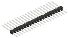 Pin header, 20 pole, pitch 2.54 mm, straight, black, 10050797
