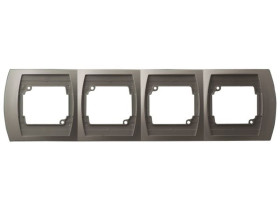 GAZELA Ramka 4 poczwórna pozioma satyna R-4JH/16 OSPEL