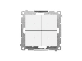 SIMON 55 Elektroniczny łącznik poczwórny z funkcją przycisku lub łącznika czasowego biały mat TEW4.01/111 KONTAKT SIMON