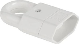 Gniazdo elektryczne przedłużacza płaskie z uchwytem - biały