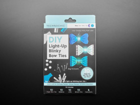 Adafruit DIY Light Up Blinky Bow Ties Kit - 10 Pack in Blue Shades