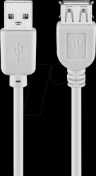 68717 USB 2.0 cable, A plug to A socket, 5.0 m